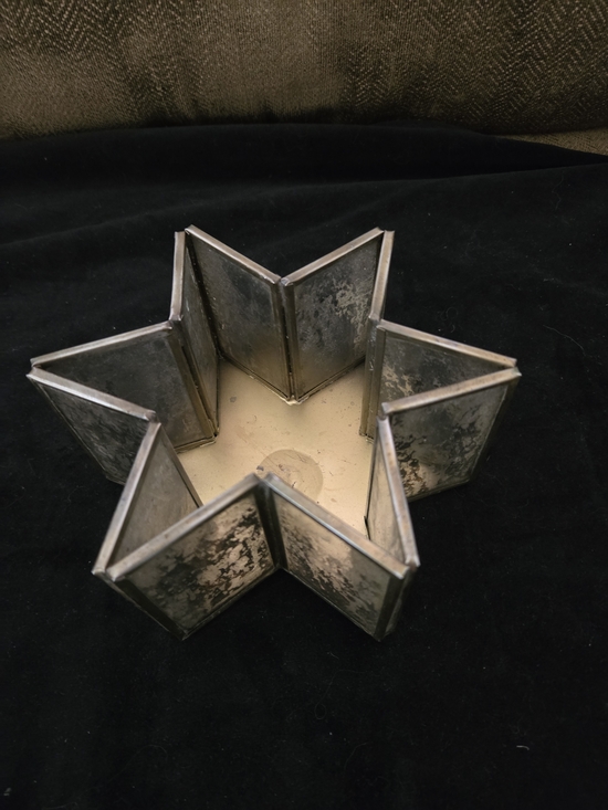 Other - Star-Shaped Metal Candle Holder - Silver